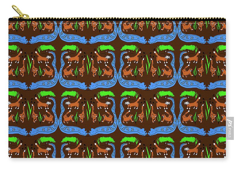 Foxes Pattern - Carry-All Pouch