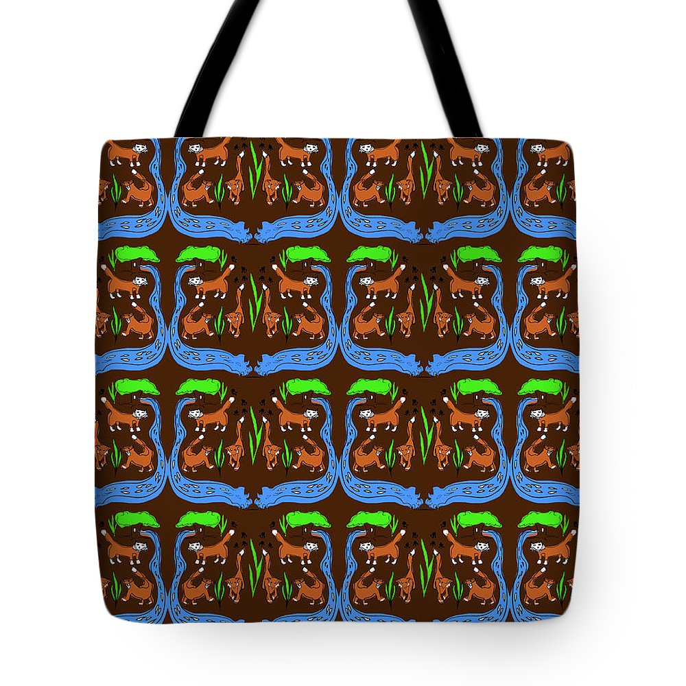 Foxes Pattern - Tote Bag