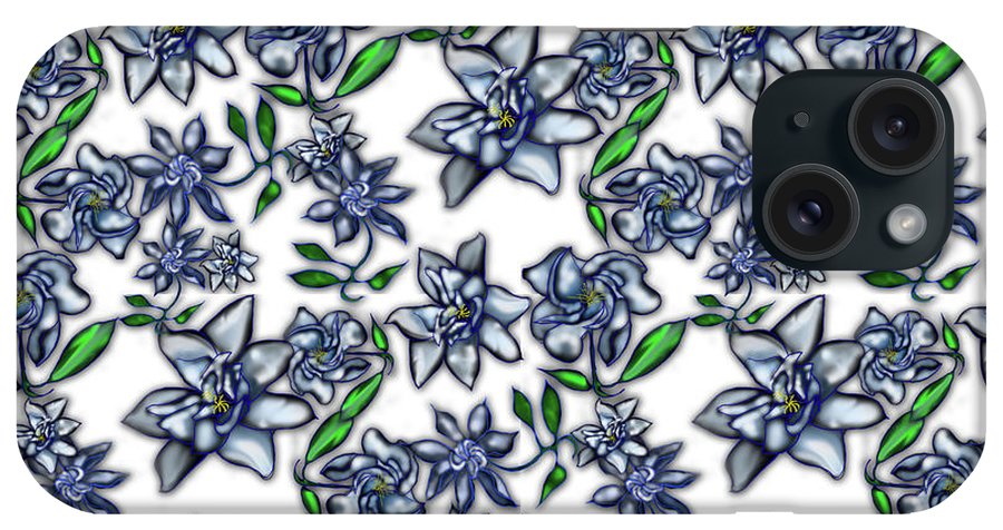 Gardenias on White - Phone Case