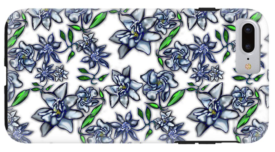 Gardenias on White - Phone Case