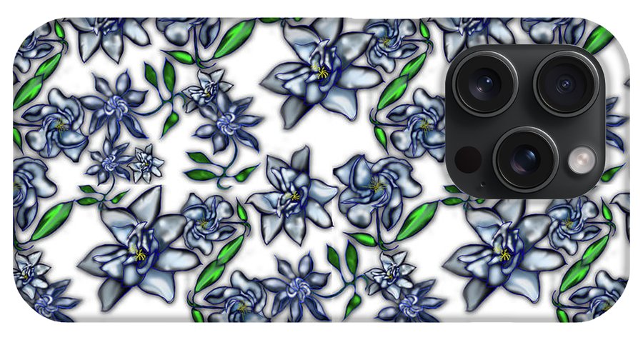 Gardenias on White - Phone Case