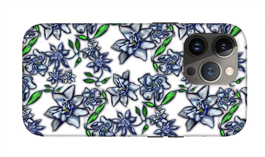 Gardenias on White - Phone Case