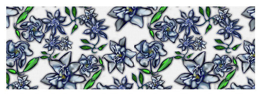 Gardenias on White - Yoga Mat