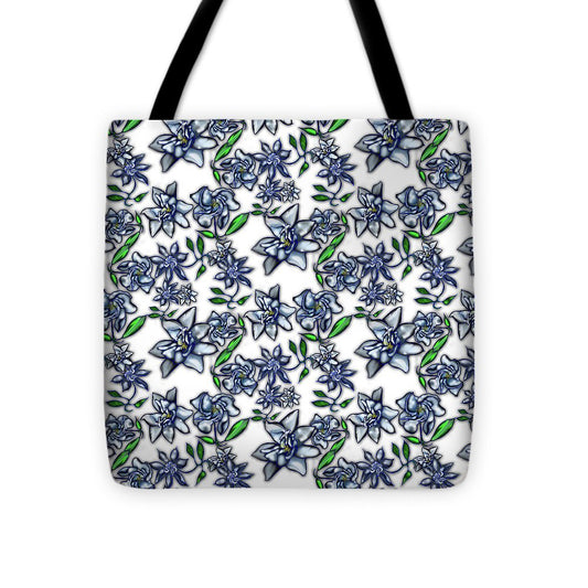 Gardenias on White - Tote Bag