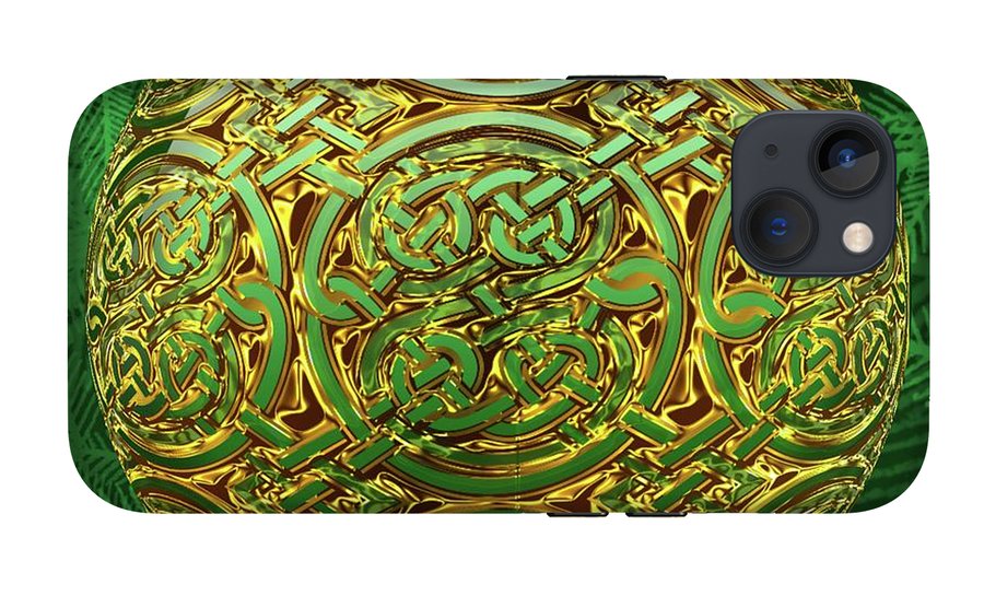 Gold Celtic Christmas Ornament - Phone Case