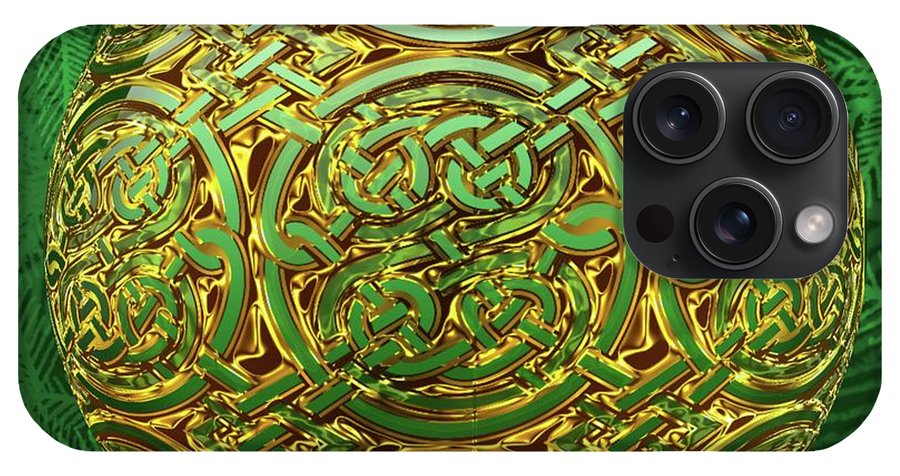 Gold Celtic Christmas Ornament - Phone Case