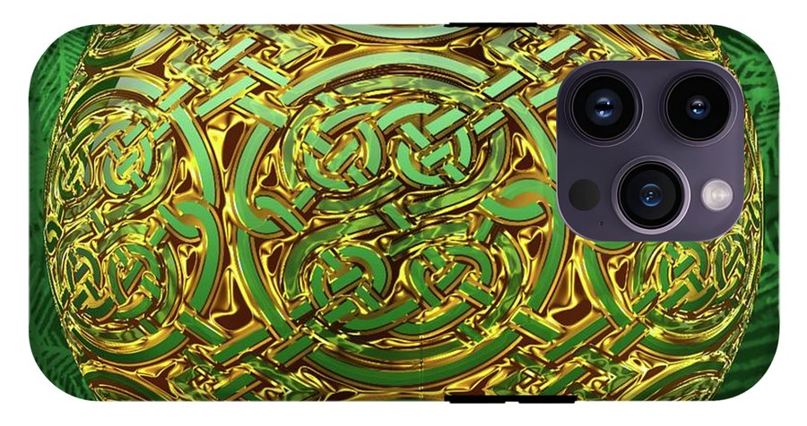 Gold Celtic Christmas Ornament - Phone Case
