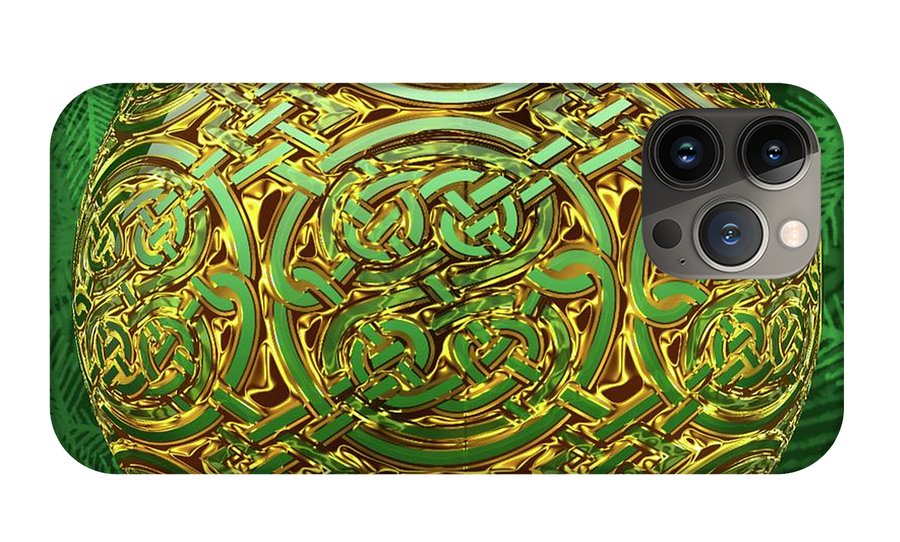 Gold Celtic Christmas Ornament - Phone Case