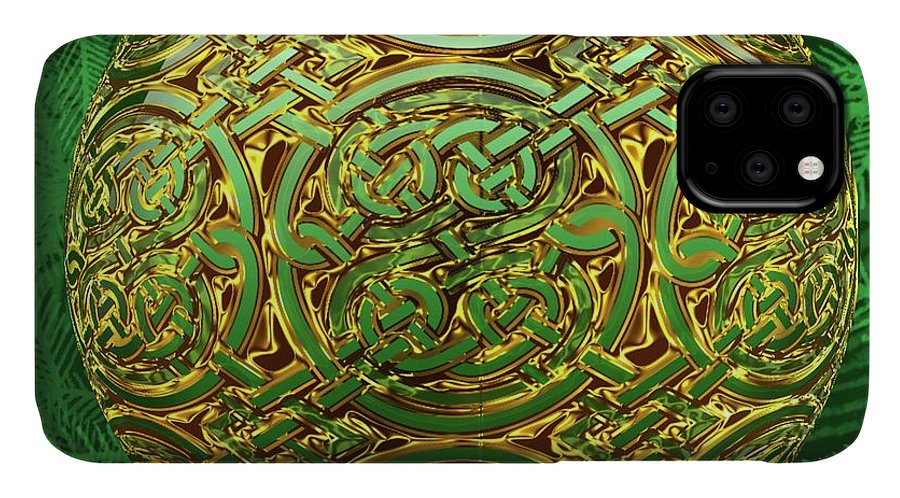 Gold Celtic Christmas Ornament - Phone Case