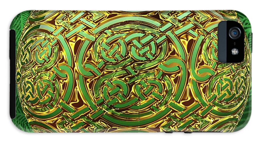 Gold Celtic Christmas Ornament - Phone Case