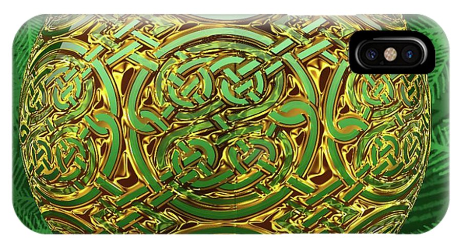 Gold Celtic Christmas Ornament - Phone Case