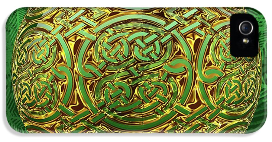 Gold Celtic Christmas Ornament - Phone Case