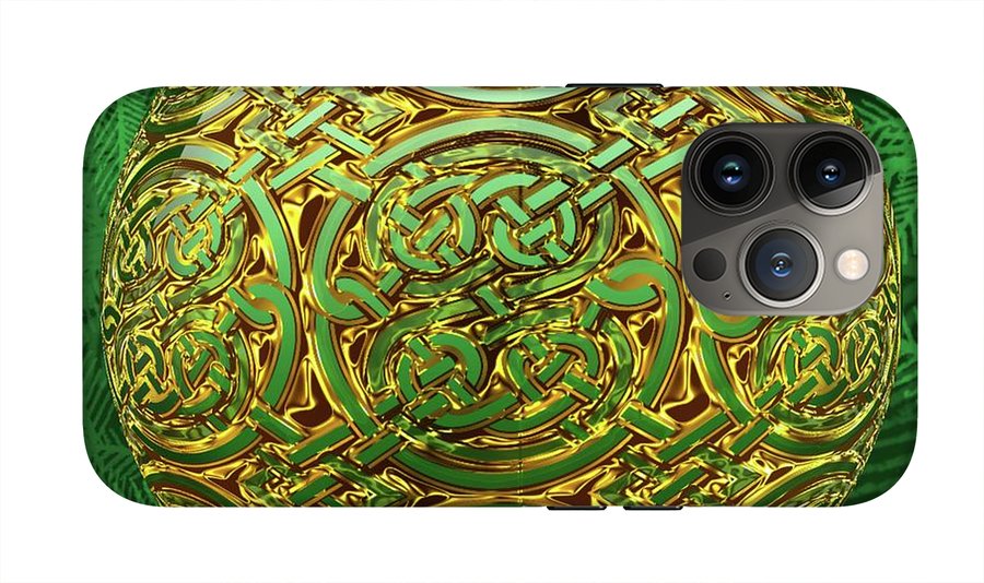 Gold Celtic Christmas Ornament - Phone Case