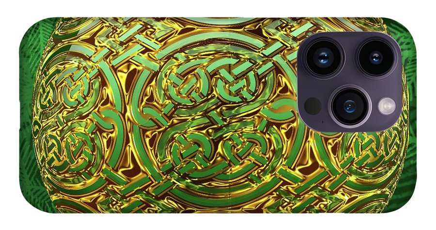 Gold Celtic Christmas Ornament - Phone Case