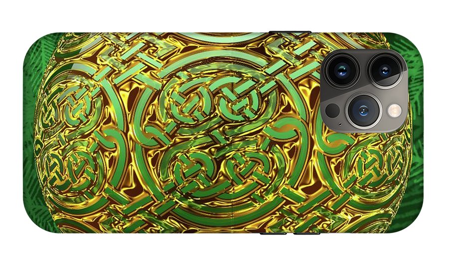 Gold Celtic Christmas Ornament - Phone Case