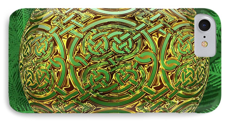 Gold Celtic Christmas Ornament - Phone Case