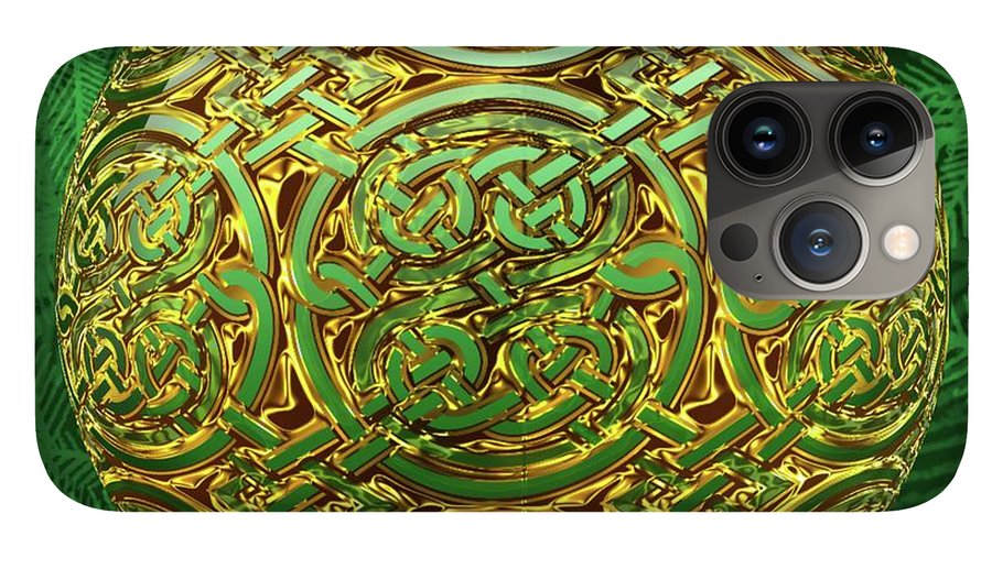 Gold Celtic Christmas Ornament - Phone Case