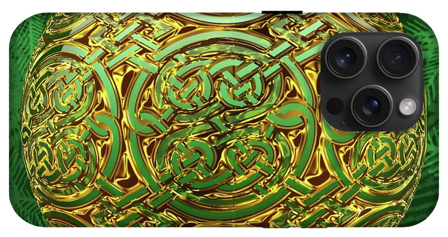 Gold Celtic Christmas Ornament - Phone Case