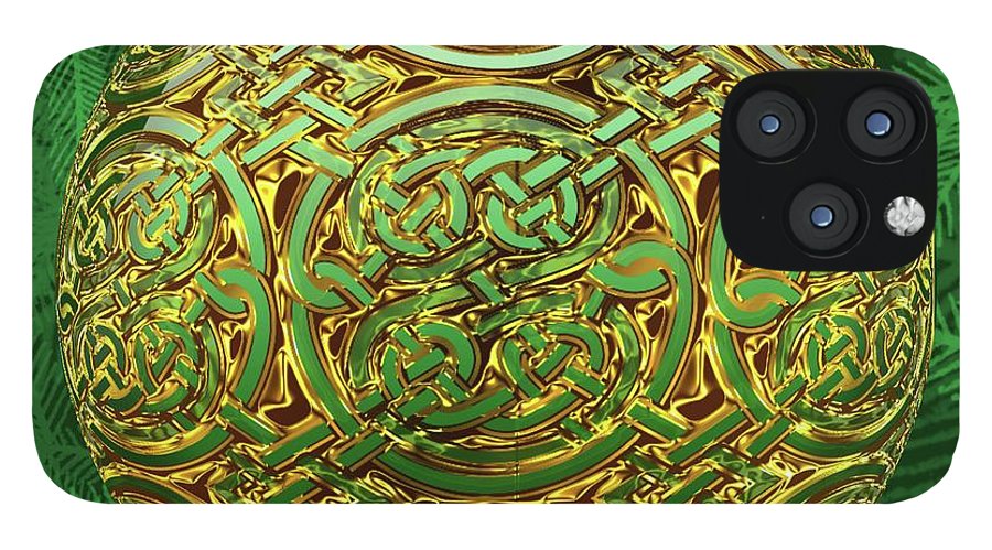 Gold Celtic Christmas Ornament - Phone Case