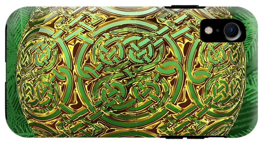 Gold Celtic Christmas Ornament - Phone Case
