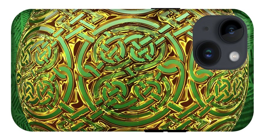 Gold Celtic Christmas Ornament - Phone Case