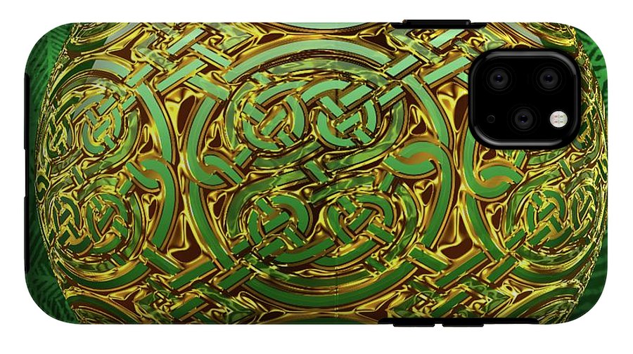 Gold Celtic Christmas Ornament - Phone Case