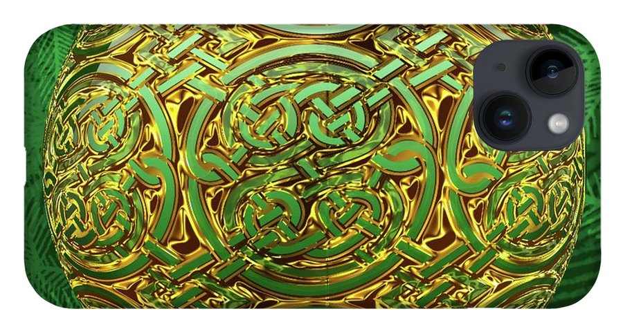Gold Celtic Christmas Ornament - Phone Case