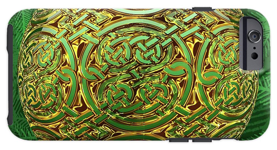 Gold Celtic Christmas Ornament - Phone Case