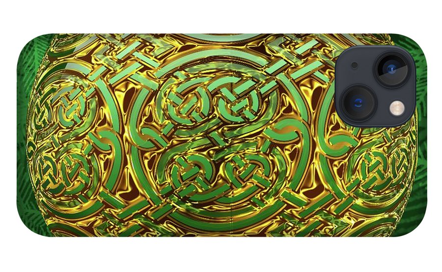 Gold Celtic Christmas Ornament - Phone Case