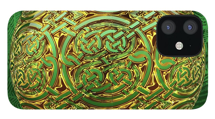 Gold Celtic Christmas Ornament - Phone Case