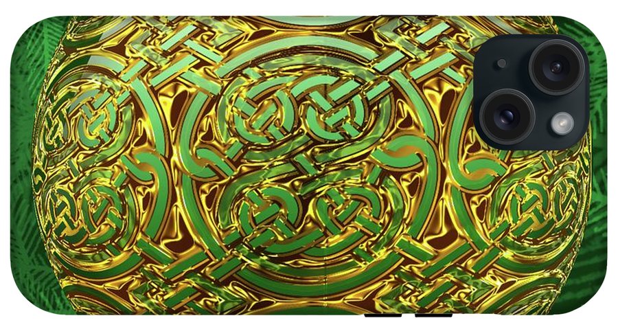 Gold Celtic Christmas Ornament - Phone Case