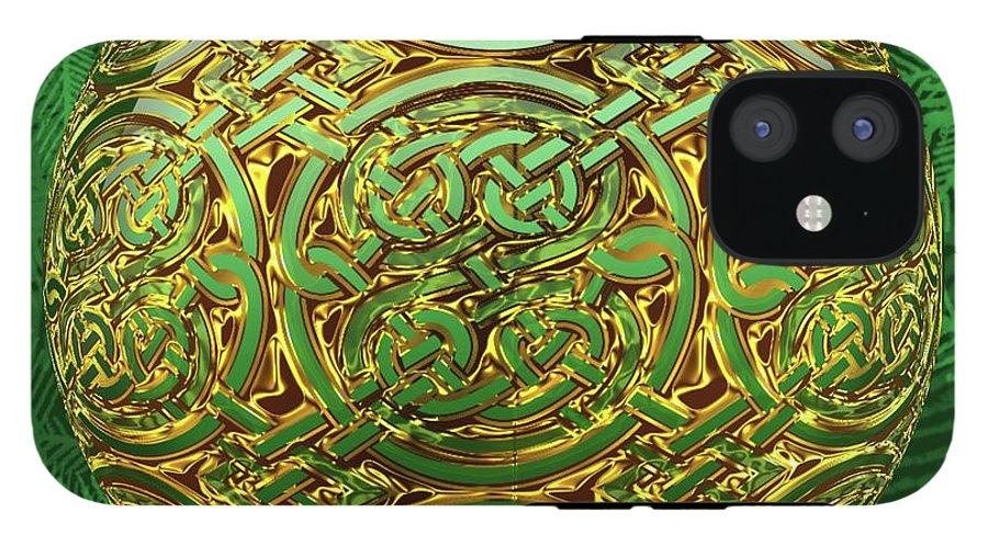 Gold Celtic Christmas Ornament - Phone Case