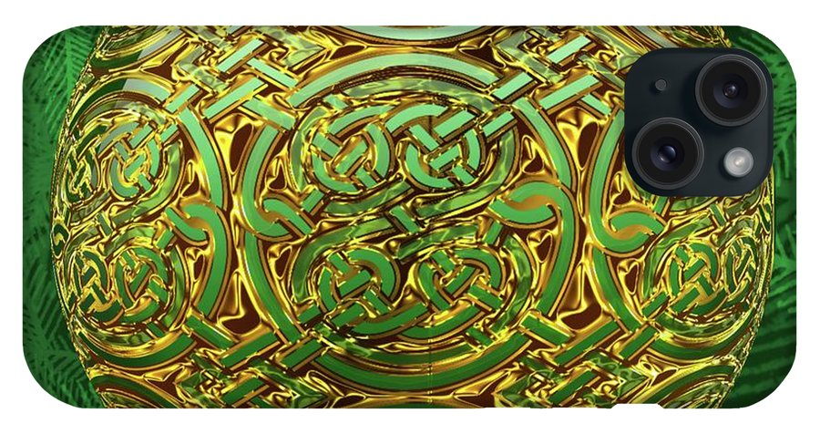 Gold Celtic Christmas Ornament - Phone Case