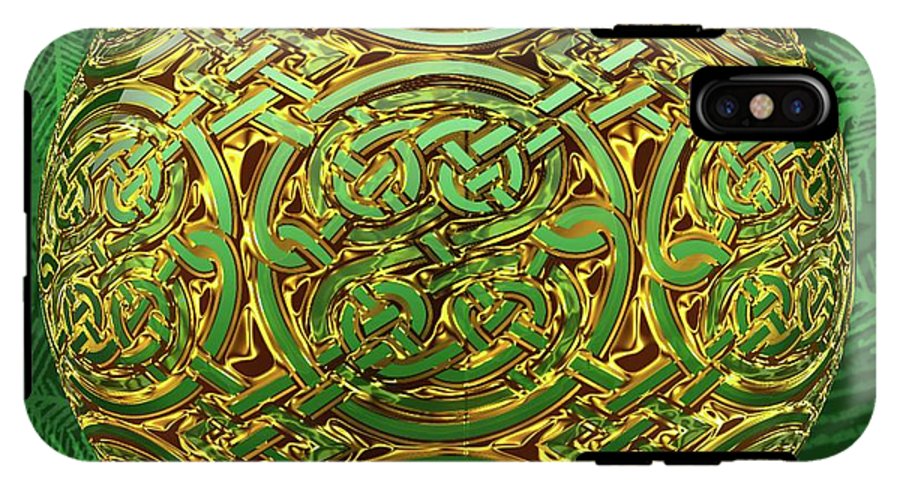 Gold Celtic Christmas Ornament - Phone Case