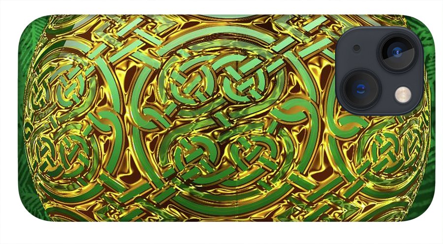 Gold Celtic Christmas Ornament - Phone Case
