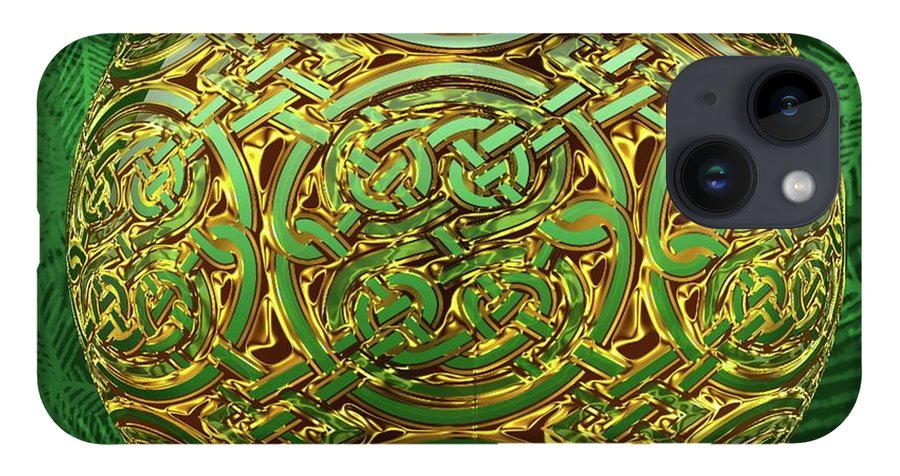 Gold Celtic Christmas Ornament - Phone Case