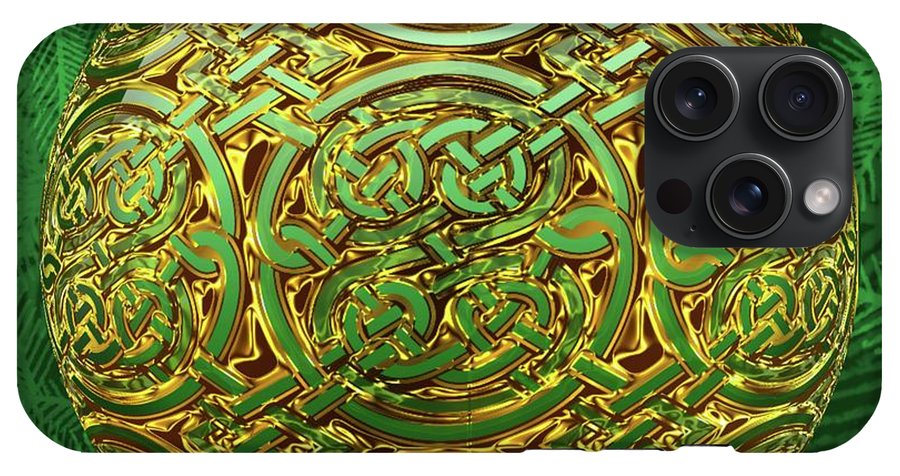 Gold Celtic Christmas Ornament - Phone Case