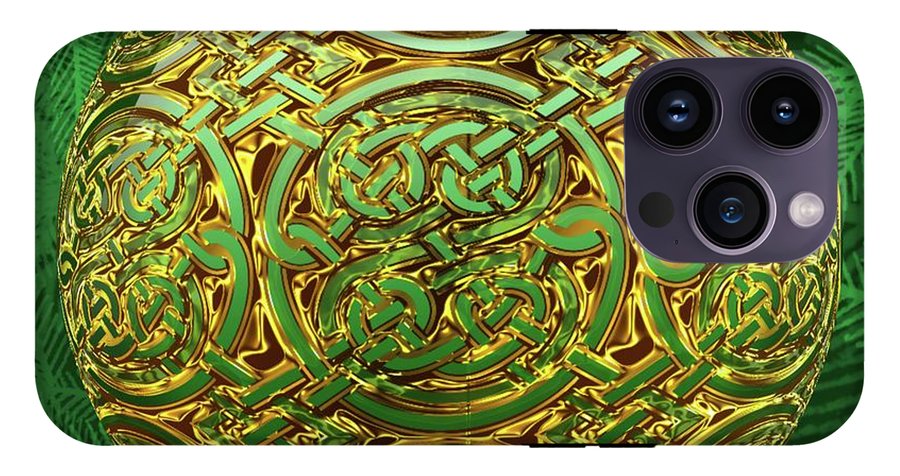 Gold Celtic Christmas Ornament - Phone Case