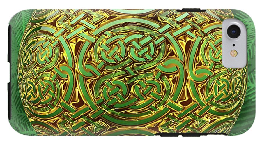 Gold Celtic Christmas Ornament - Phone Case