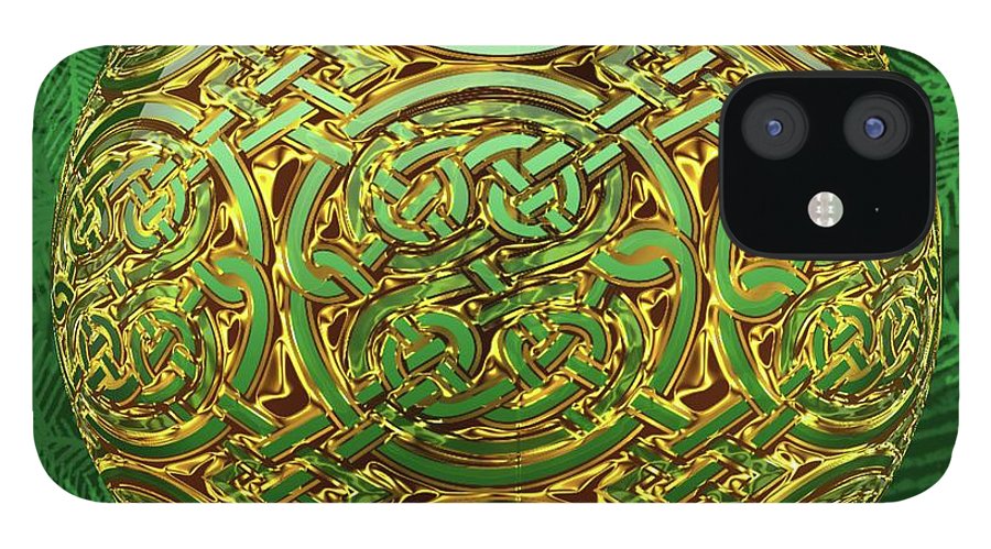 Gold Celtic Christmas Ornament - Phone Case