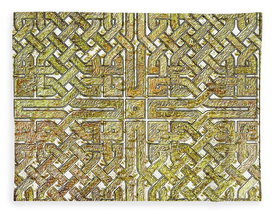 Gold Celtic Knot Square - Blanket