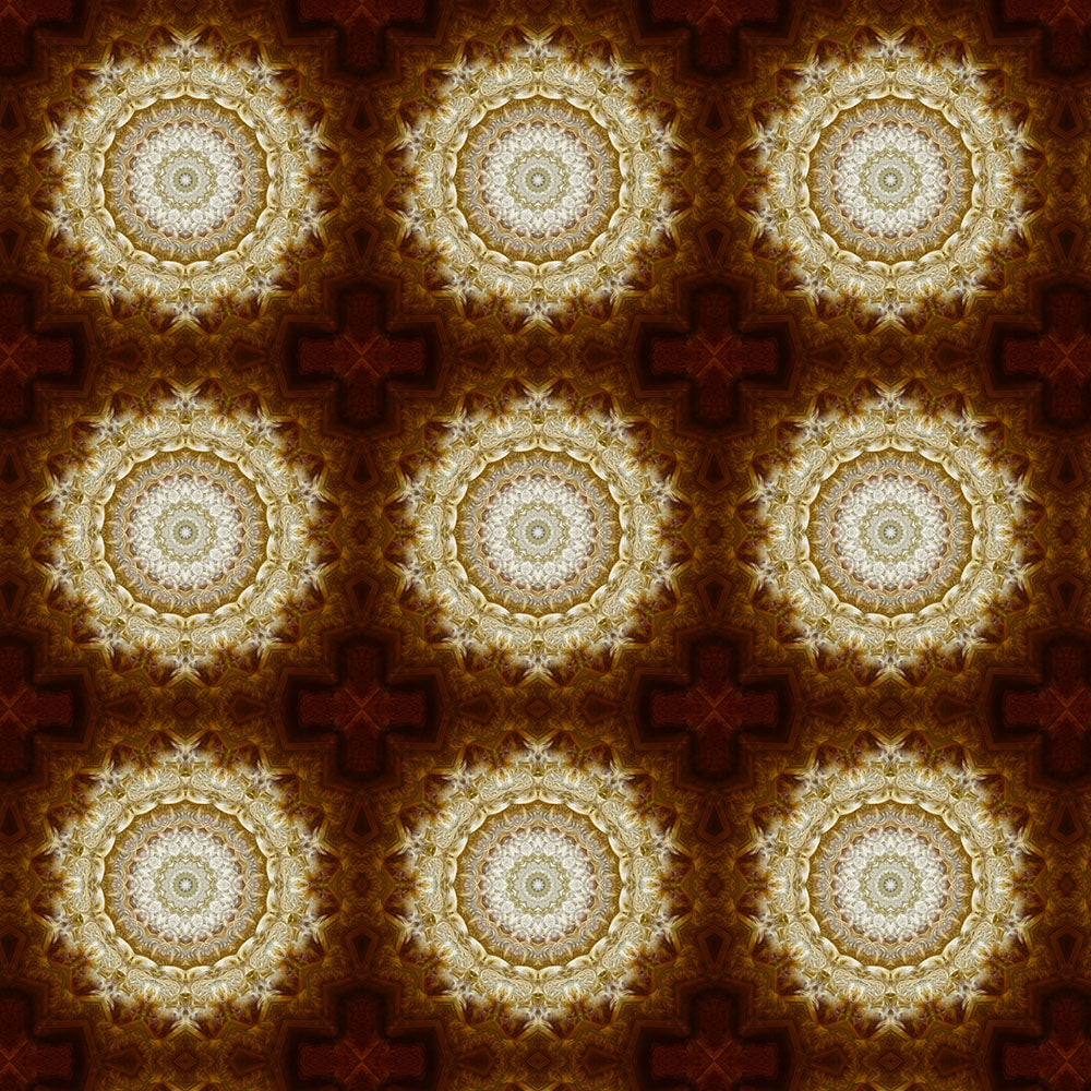 Gold Clouds Kaleidoscope Digital Image Download