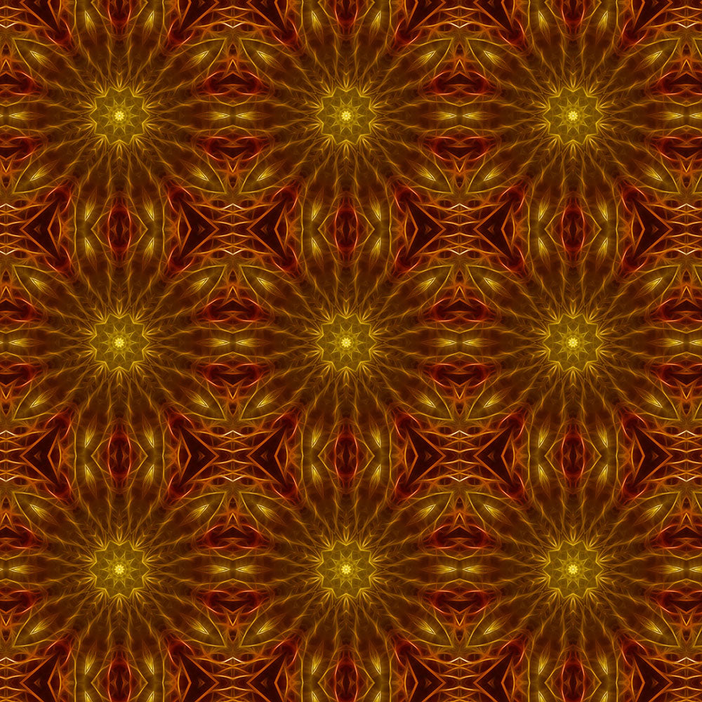 Gold Red Star Kaleidoscope Digital Image Download