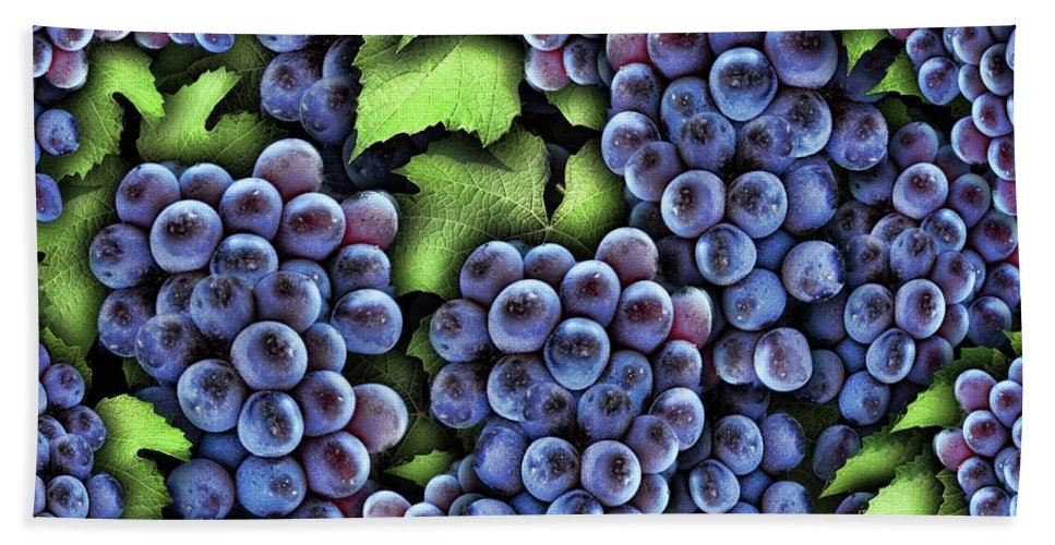 Grapes Pattern - Beach Towel