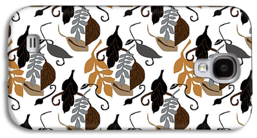 Gray Brown Black Neutral Leaves - Phone Case