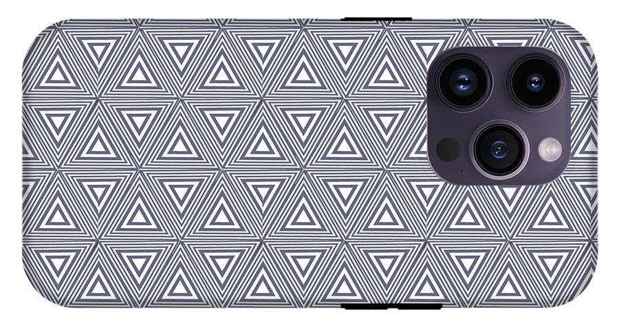 Gray Triangles - Phone Case