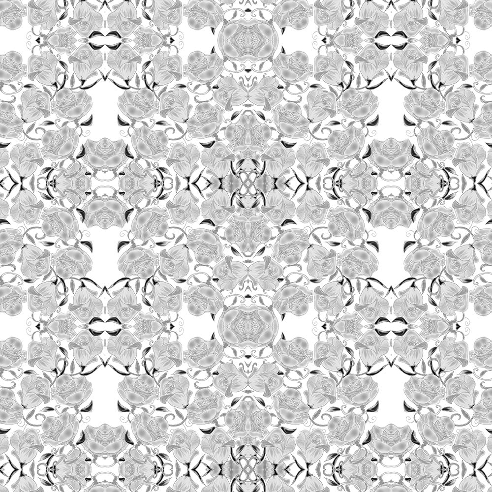 Gray Roses on White Digital Image Download