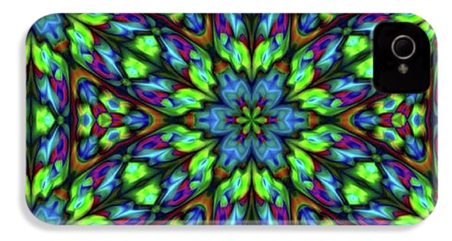Green Blue Triangle Kaleidoscope - Phone Case