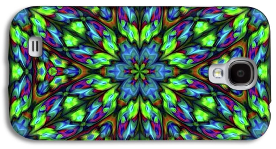 Green Blue Triangle Kaleidoscope - Phone Case