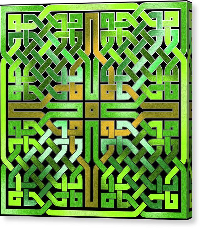 Green Celtic Knot - Canvas Print